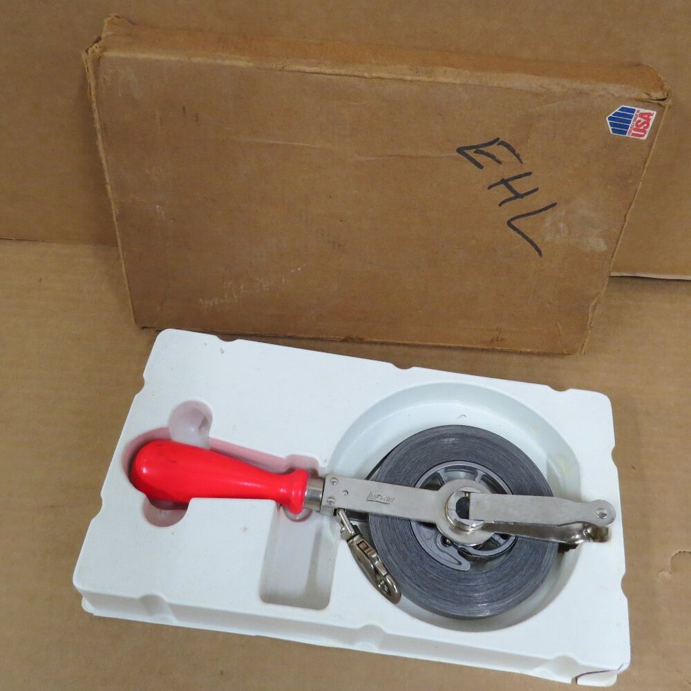 Lufkin Gaging Tape C1294S F/587 1/2 66 Ft 8ths Measuring Reel Tool New Old Stock